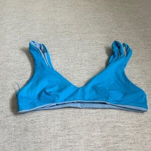 L*Space Sky Blue Bikini Top reversible